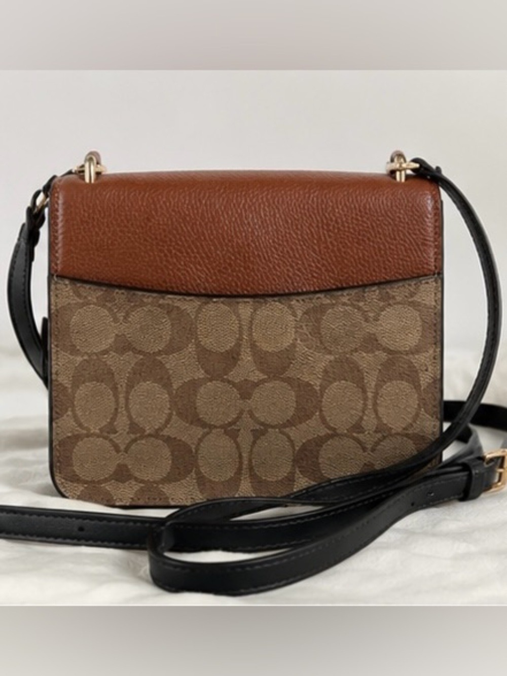 🤎 Coach Morgan Crossbody Bag | Brown Canvas & Leather Gold Hardware 🤎 - Picture 2 of 8
